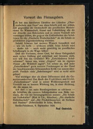 Vorwort des Herausgebers