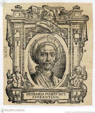Giorgio Vasari: Delle vite de' più eccellenti pittori, scultori et architetti, In questa nuova edizione diligentemente reviste, ricorette, accresciute (...). Parte terza, Primo volume. Bologna: Evangelista Dozza, 1647, Domenico Puligo, Porträt