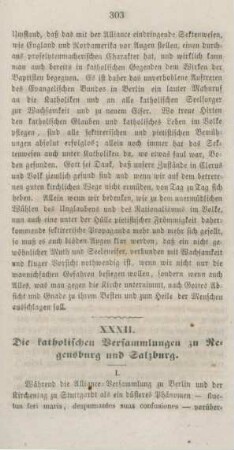 303-310 Die katholischen Versammlungen zu Regensburg und Salzburg