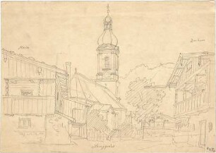 Thiersch, August ; Reiseskizzen - Lenggries (Perspektive)