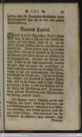 Neuntes Capitel