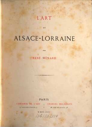 L' art en Alsace-Lorraine