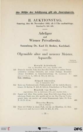 Aquarelle (Nr. 249-319)