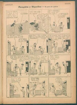 Paragüita y Miquelino. - [Cómic] : El perro de policía