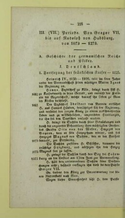 III. (VII.) Periode. Von Gregor VII. bis auf Rudolph von Habsburg, von 1073 - 1273