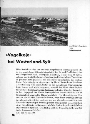 "Vogelkoje" bei Westerland-Sylt