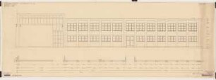 Kabelwerk Dr. Cassirer, Berlin-Spandau: Nord-Front, Ansicht und Schnitt 1:50