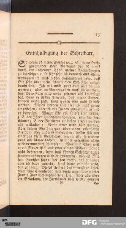 Entschuldigung der Schreibart