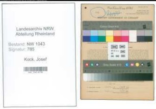 Entnazifizierung Josef Kock , geb. 24.12.1912 (Autoschlosser)