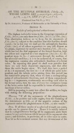 On the multiple integral ... , whose limits are ... .