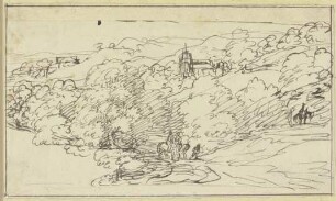 Berglandschaft mit Kirche