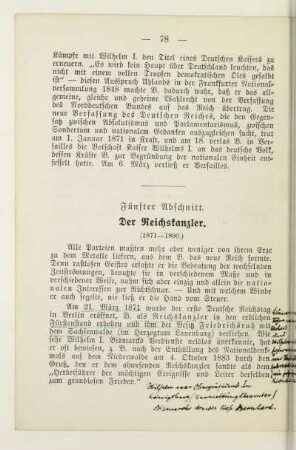 Fünfter Abschnitt. Der Reichskanzler (1871-1890)