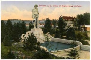 Freiberg. Anlage mit Bergmann in der Teichwiese