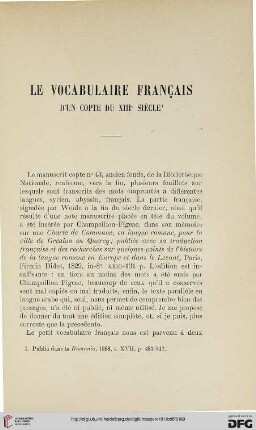 Le vocabulaire français d’un copte du XIIIe siècle