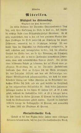 IV.2 Wichtigkeit des Birkenanflugs