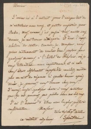 Brief an Friedrich Hofmeister : ca. März 1831