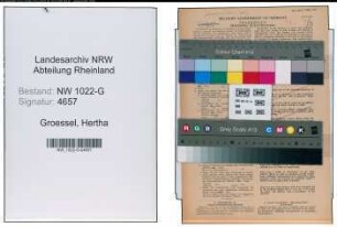 Entnazifizierung Hertha Groessel , geb. 20.03.1902 (Lehrerin)