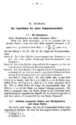 § 1. Die Konsistenz.