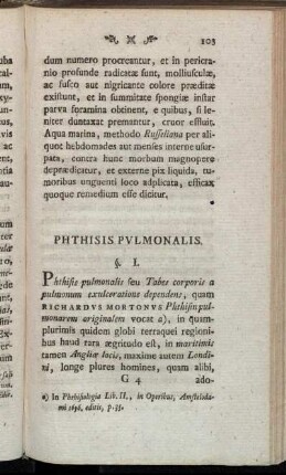 Phthisis Pulmonalis.