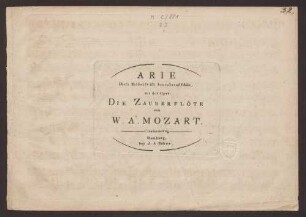 Arie Diess Bildnis ist bezaubernd schön : aus Der Oper: Die Zauberflöte