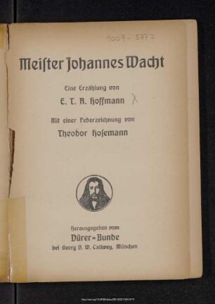Meister Johannes wacht : eine Erzählung