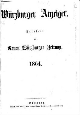 Würzburger Anzeiger. 1864,1/6