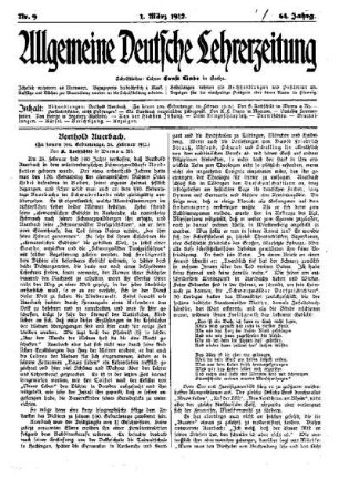 Berthold Auerbach : (zu seinem 100. Geburtstage, 28. Februar1912)