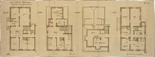 Fischer, Theodor; Traunstein; Augenklinik Dr. Fischer - Grundriss Keller, Grundriss EG, Grundriss 1. OG, Grundriss DG