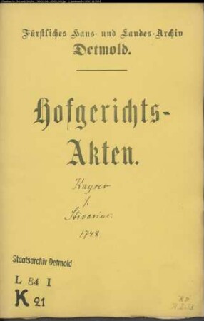 Kayser, Witwe Försterin zu Hiddesen gegen Konduktor Stivarius zu Braunenbruch, jetzt zu Belle - Schuldforderung