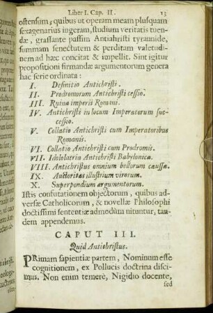 Caput III. Quid Antichristus.