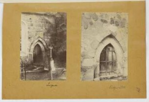 Dorfkirche, Lugau Kirche, Eichwalde: Ansichten Portale (aus: Skizzen- und Fotoalbum 28)