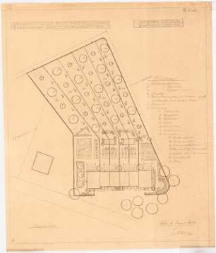 Gartenanlage Gronauer Wald, Bergisch Gladbach: Entwurf für Hausgärten: Lageplan 1:200