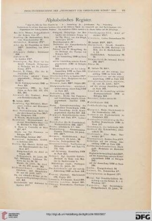 Alphabetisches Register