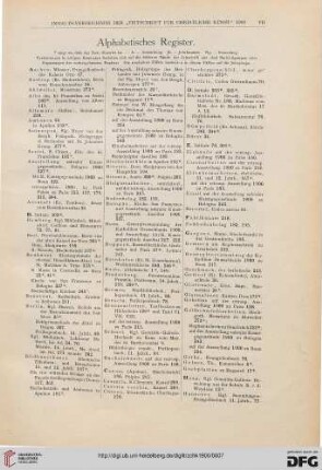 Alphabetisches Register
