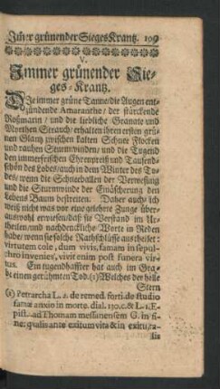 V. Immer grünender Sieges-Krantz.