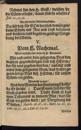 V. Vom H. Nachtmal.