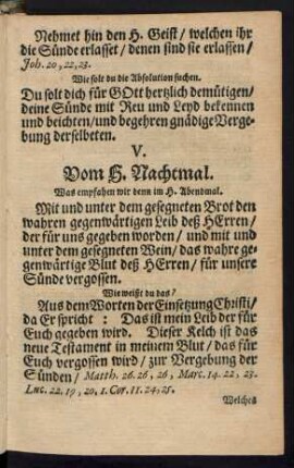 V. Vom H. Nachtmal.