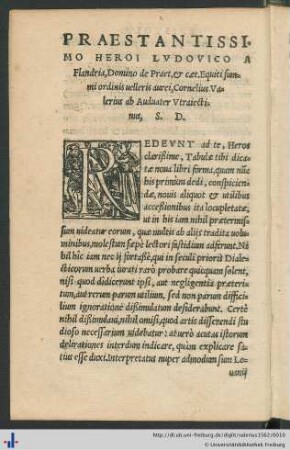 Praestantissimo Heroi Ludovico a Flandria.