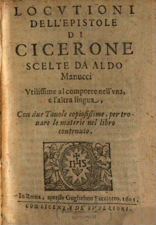 Locutioni dell'Epistole di Cicerone