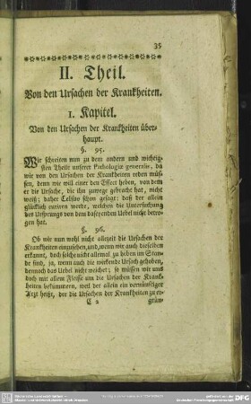 II. Theil. Von den Ursachen der Krankheiten
