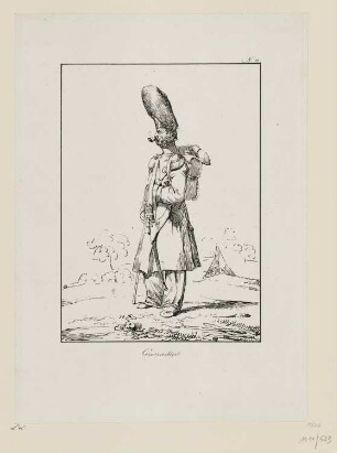Grenadier, Blatt 19 der Folge "Französische Militärkostüme"