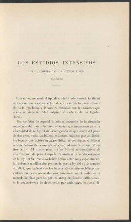 Los estudios intensivos en la Universidad de Buenos Aires - (Conclusión)