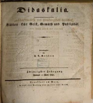 Didaskalia. 1842 = Jg. 20
