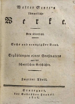 Erzählungen eines Großvaters aus der schottischen Geschichte : aus d. Engl. übers., 2