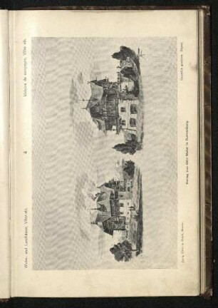 Tafel 4: Perspektivische Darstellungen eines Wohnhauses für Herrn Benziger-Gottfried in Einsiedeln
