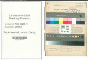 Entnazifizierung Johann Georg Ruckdaeschel , geb. 05.10.1897 (Werkmeister)