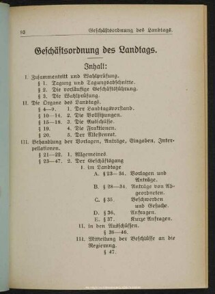 Geschäftsordnung des Landtags