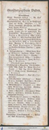 Großherzogthum Baden.