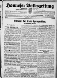 Honnefer Volkszeitung. 1889-1978