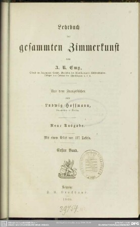 1: Lehrbuch der Zimmerkunst